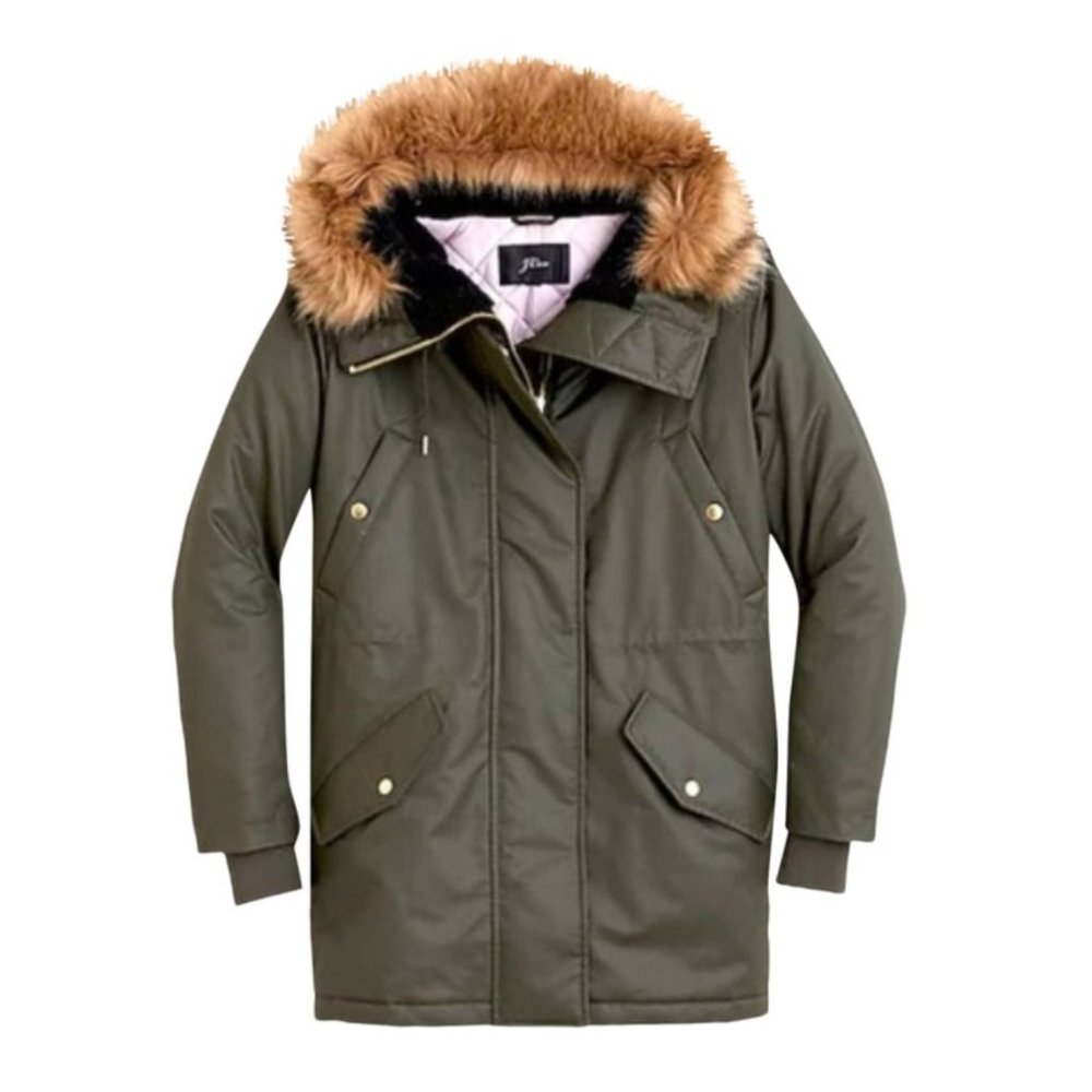 J. Crew Green Perfect Winter Parka with Eco-friendly Primaloft® Jacket